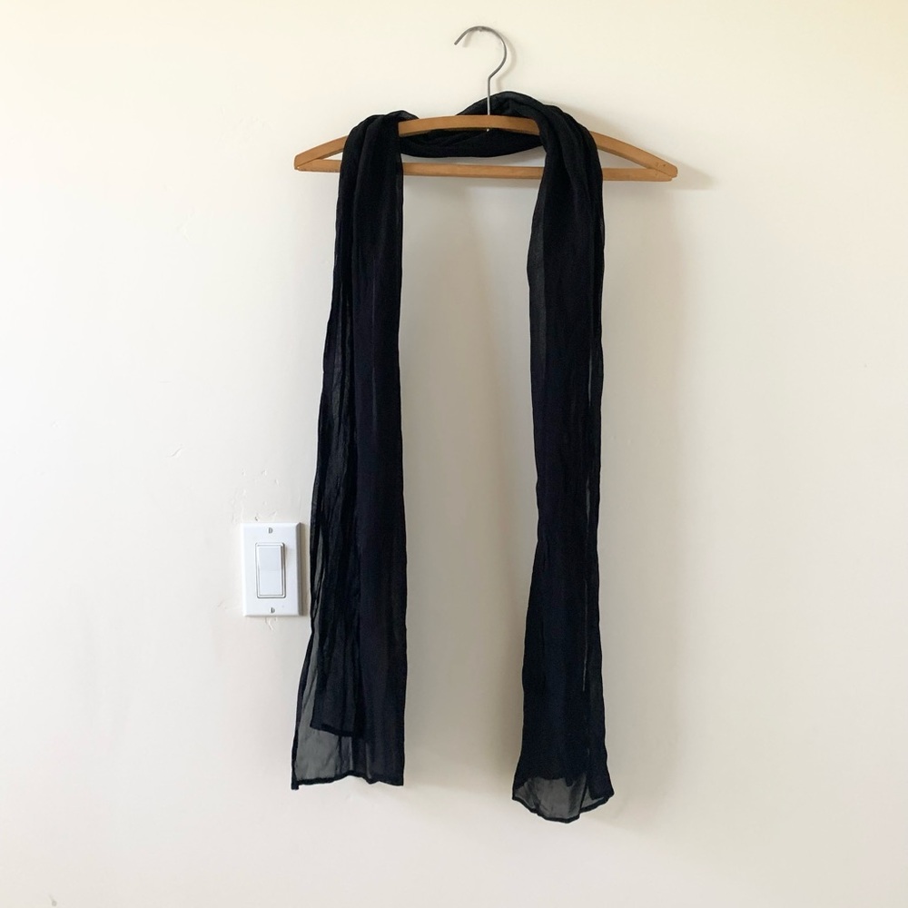 Sheer Black Scarf